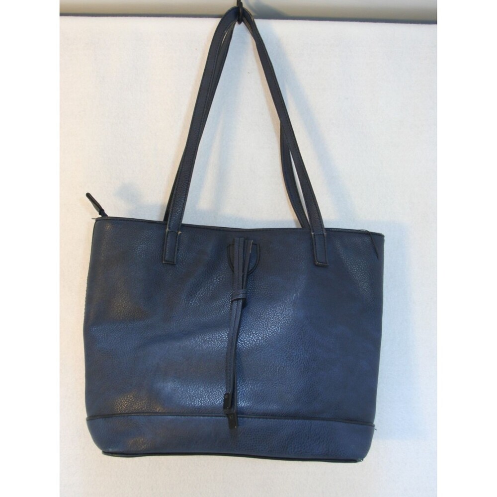 Darcy Marks London Womens Navy Blue Leather Tote Shoulder Bag Office Formal